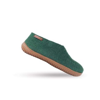 Uldhjemmesko (100% ren uld) - Model Grøn m/Gummisål - Dansk Design fra SHUS - 36