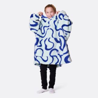 Børn | Blå Wavy Teddy HappyHoodie Barn