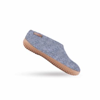 Uldhjemmesko (100% ren uld) - Model Denim m/Gummisål - Dansk Design fra SHUS - 36