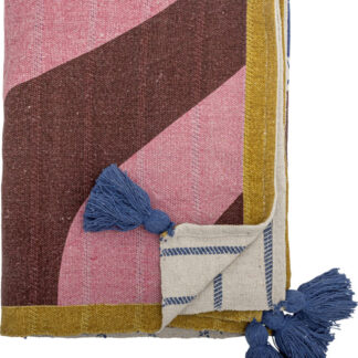 Bloomingville - Remy Plaid - Multifarvet - Bomuld - 160x130 Cm