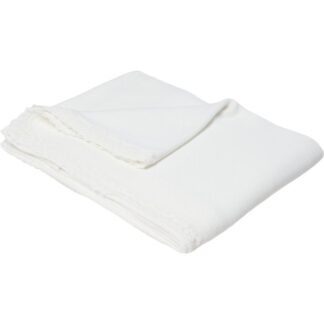 Blanket W/crochet 130x200cm White