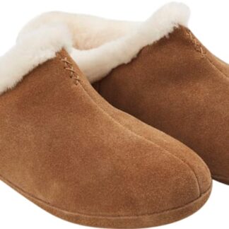 Cozy Slipper, Suede/lambskin Chestnut