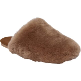 Slipper in Real Sheepskin Brown