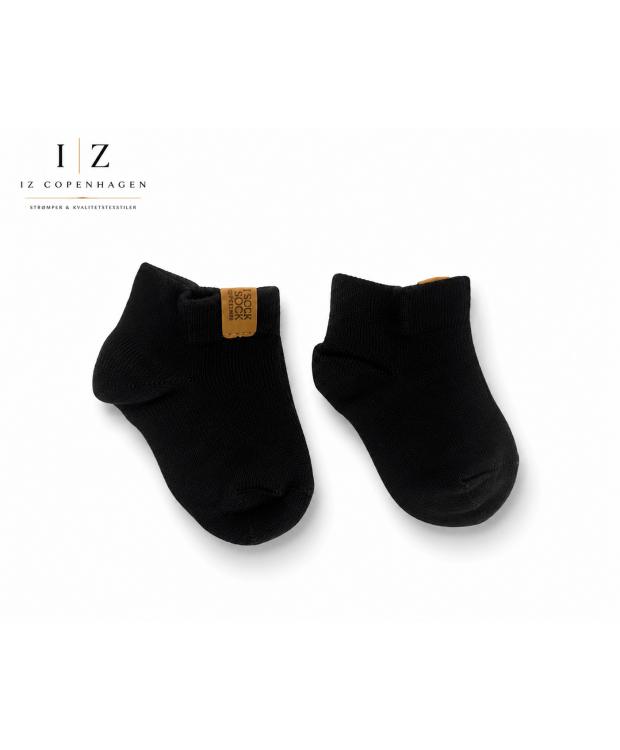 iZ Sock Luxury bambus-ankelstrømper sort til baby
