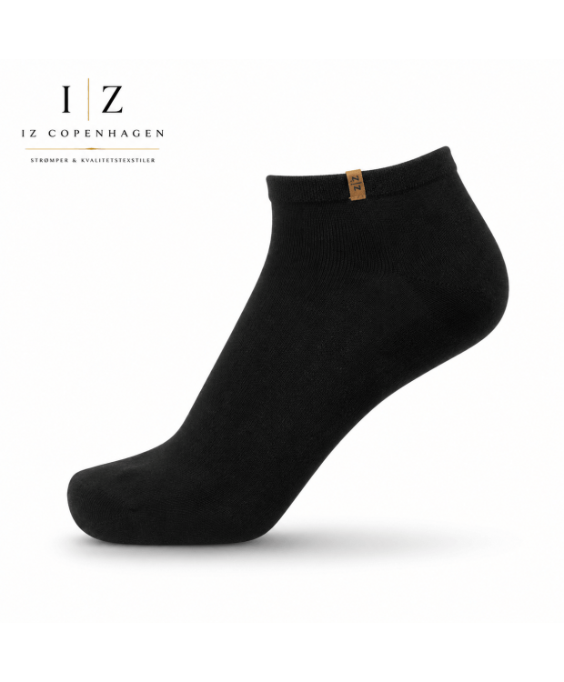 iZ Sock Luxury bambus-ankelstrømper sort til børn