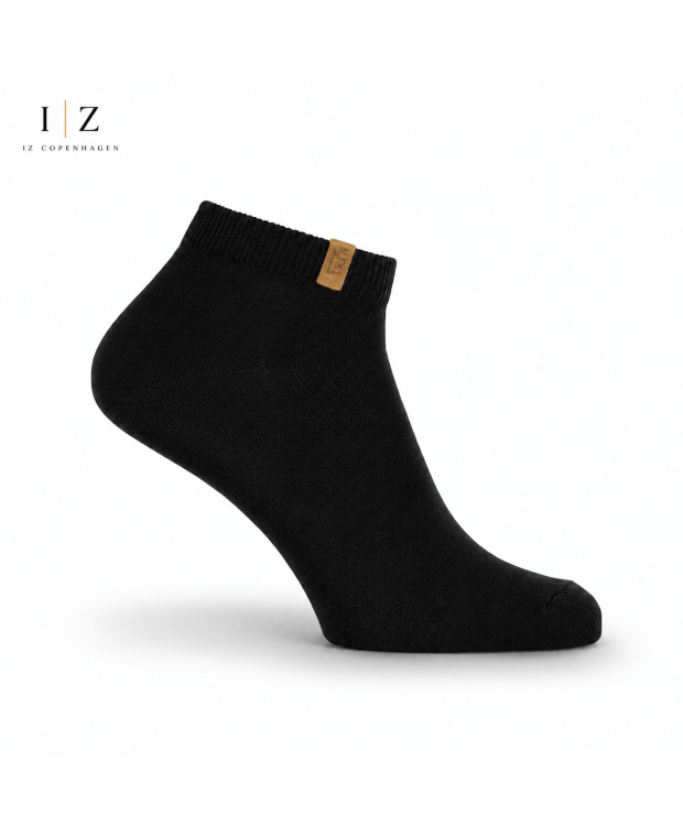 iZ Sock Luxury bambus-ankelstrømper sort unisex