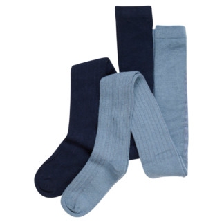 Minymo Børne Strømpebukser i uldmix - Dark Navy - 128/134