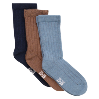 Minymo Børne Strømper i uldmix - Dark Navy - 35/38