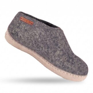 Uldhjemmesko Børn (100% ren uld) - Model Denim m/sål i skind - Dansk Design fra SHUS - 25