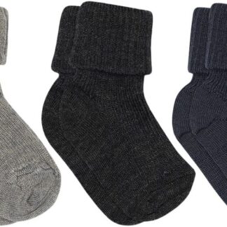 Wool rib Baby Socks 3-pack